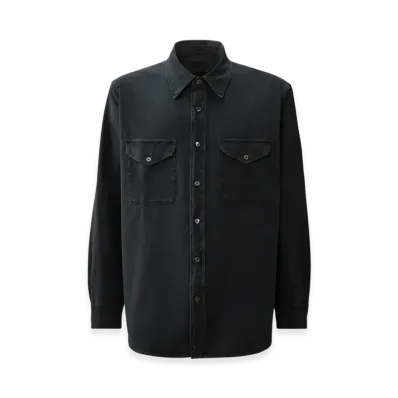 C.P. Company x OUR LEGACY WORK SHOP Ottoman Stretch Long Sleeve Shirt "Total Eclipse Blue"