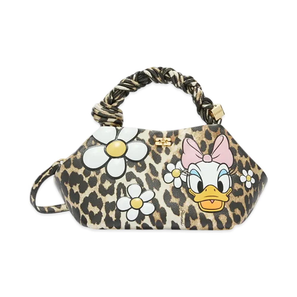 GANNI x Disney Daisy Duck Leopard Small Bou Bag "Almond Milk"