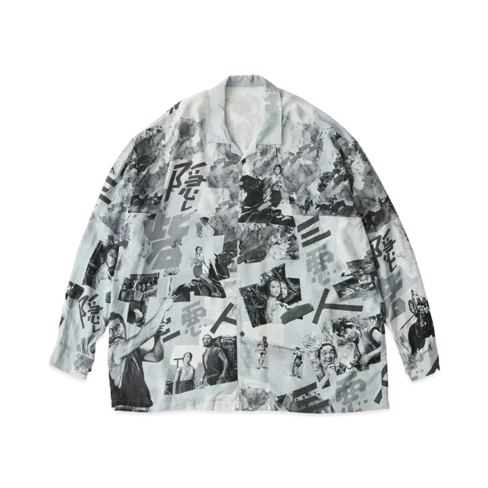 PORTER CLASSIC x Hidden Fortress Aloha Long Shirt "Black"