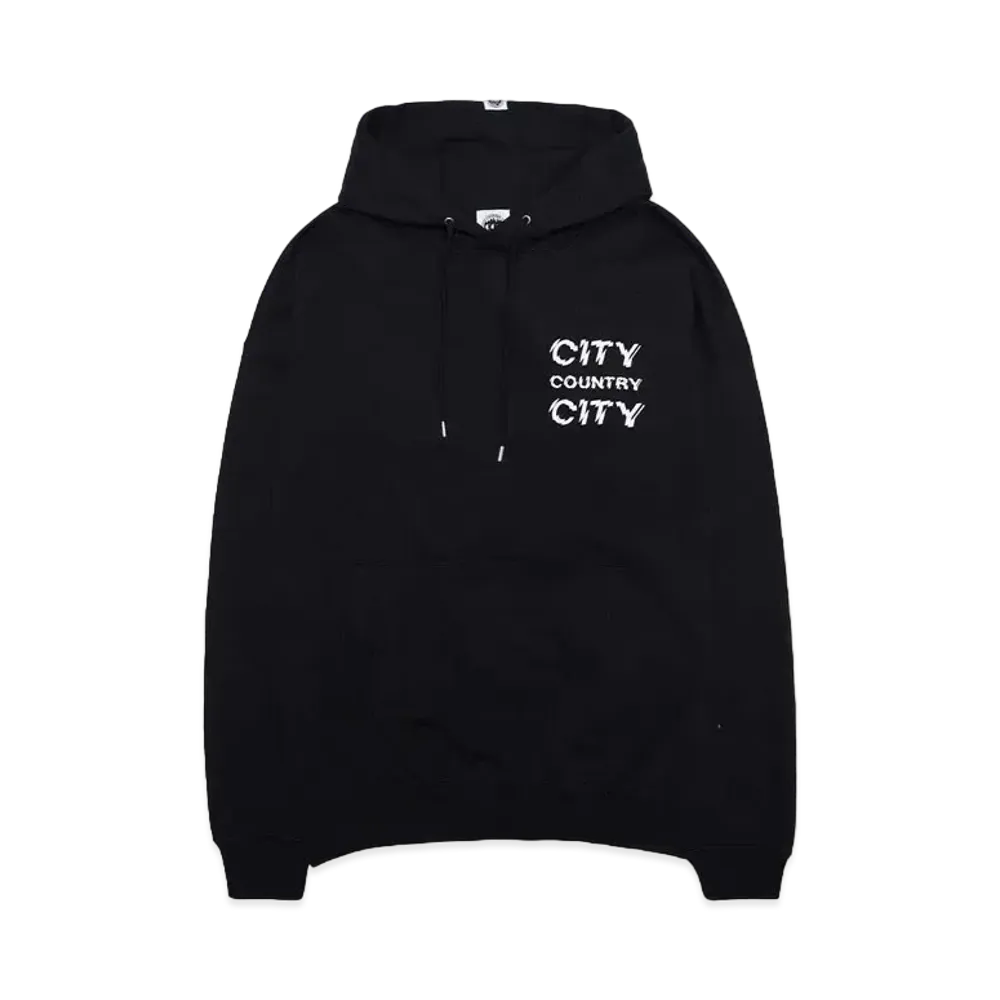 CITY COUNTRY CITY Cotton Hoodie "BLACK"