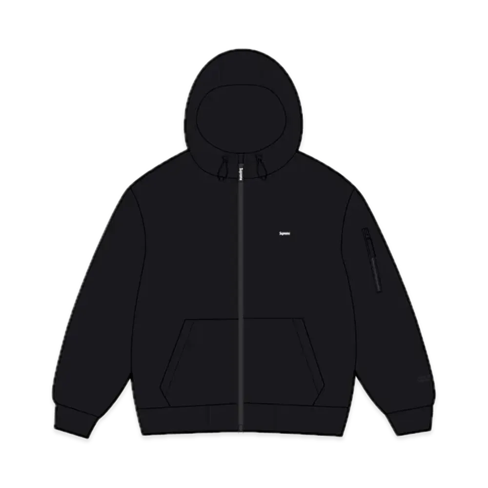 Supreme Windstopper Zip Up Hooded Sweatshirt "Black"
