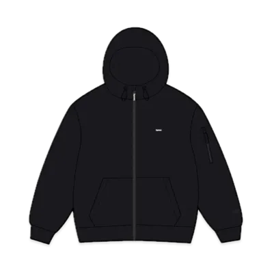 Supreme Windstopper Zip Up Hooded Sweatshirt "Black"