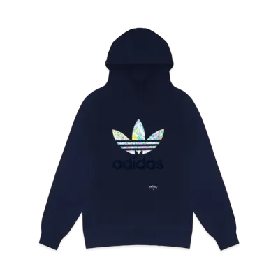 ADIDAS NOAH FLORAL PAISLEY APPLIQUE HOODIE "Navy"