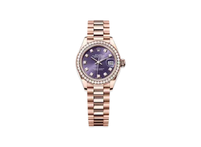 ROLEX Lady-Datejust 28mm Everose Gold Diamond 279135RBR "Aubergine"
