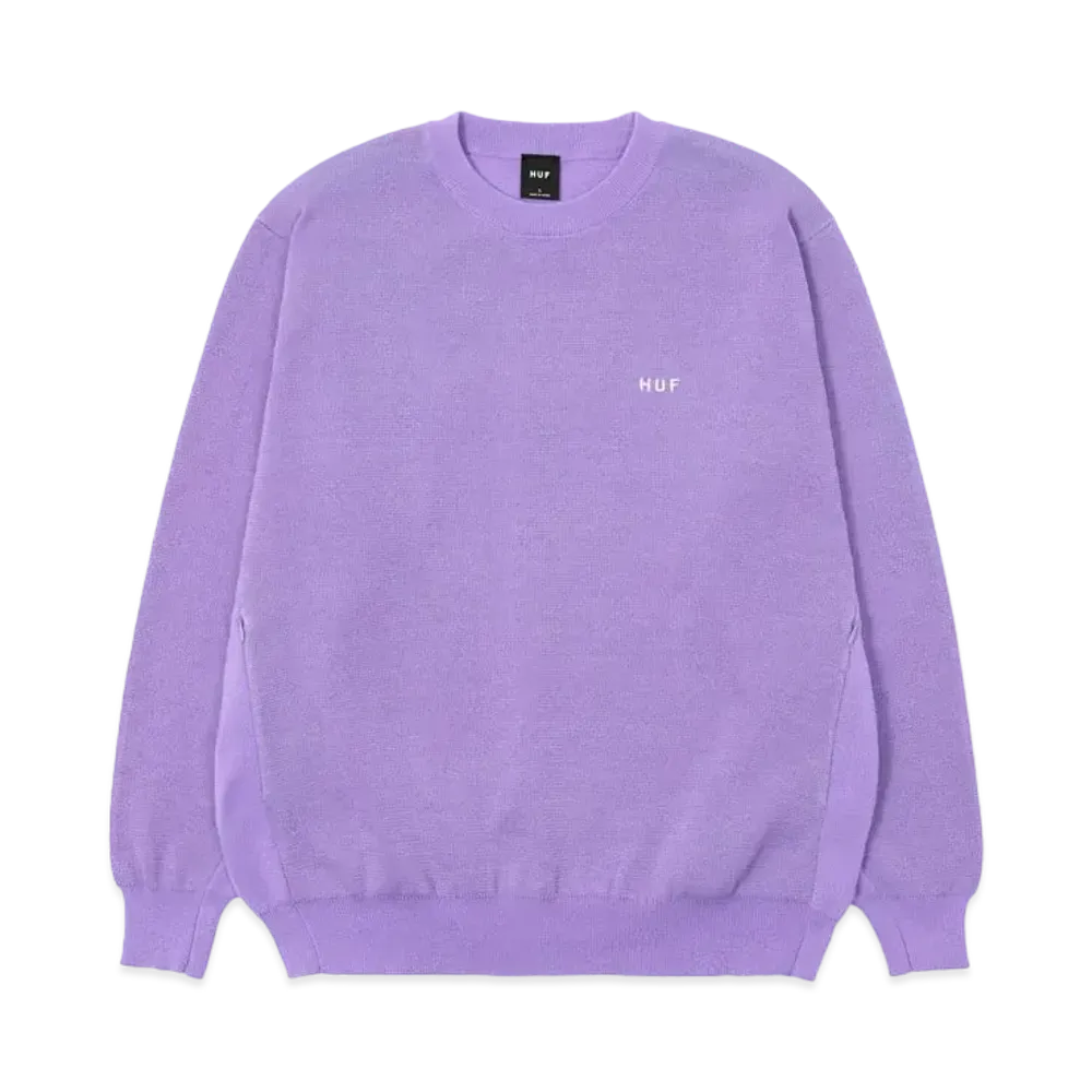 HUF OG Logo Pack Fall 24 Crew Sweater "Raisin"