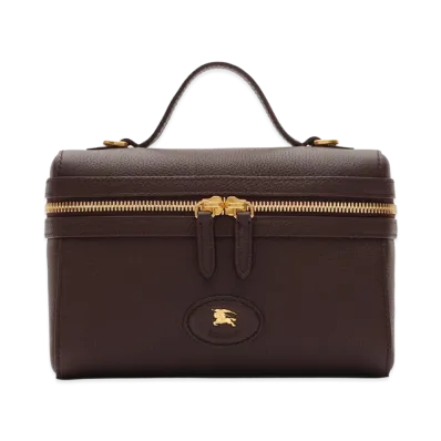 Burberry Women's Bloomsbury Vanity Bag "Peat Brown/Sand Beige"