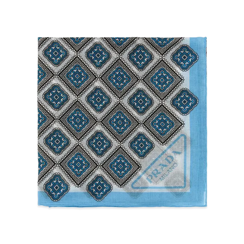 PRADA Women's Printed Cotton Foulard "Printed"