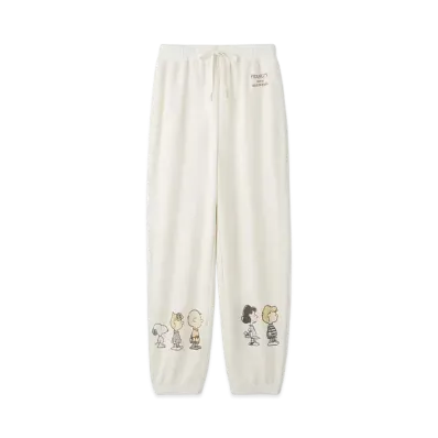 GELATO PIQUE x PEANUTS Homme Fleece Long Pants "Off White"