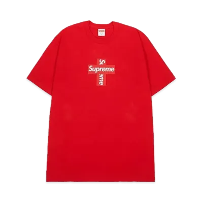 Supreme Cross Box Logo Tee "Red"