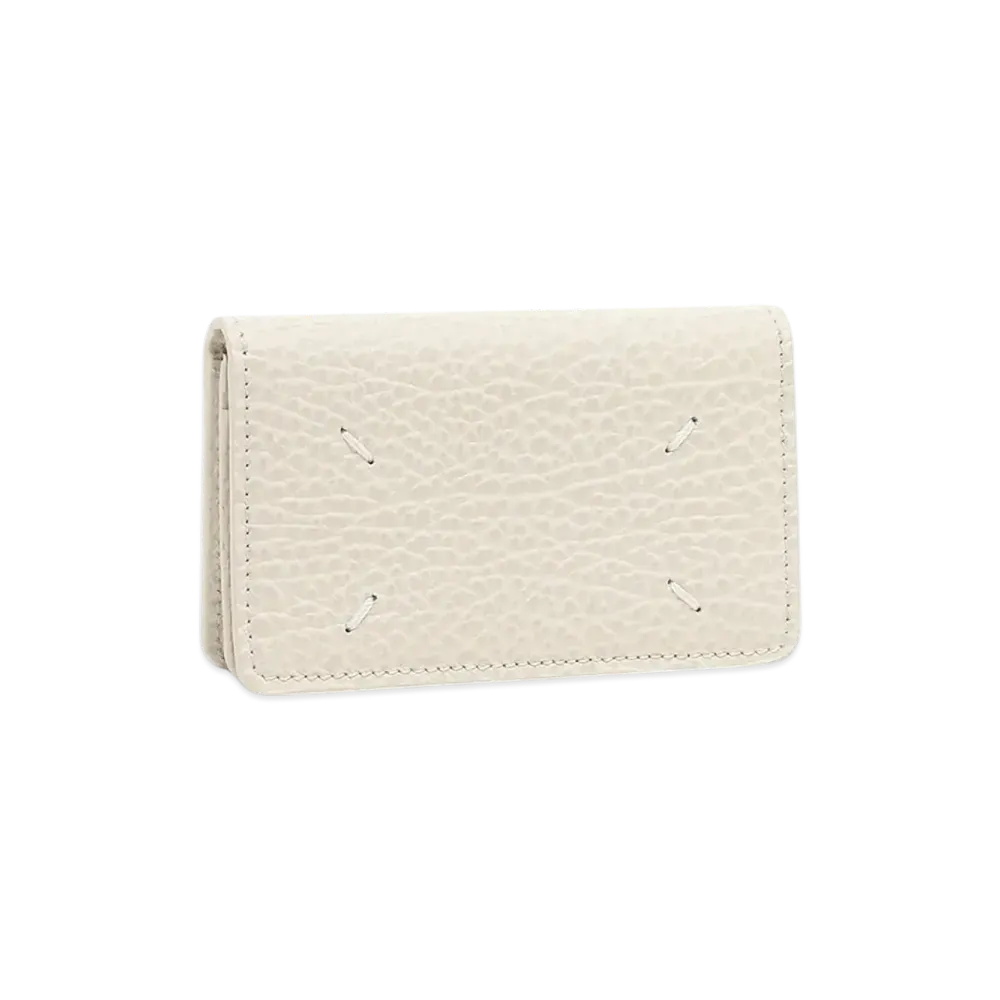 Maison Margiela 4Stitched Calfskin Business Card Holder "Greige"