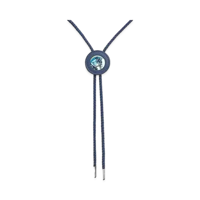 Hermes Cheval Punk Bolo Tie Necklace "Navy"