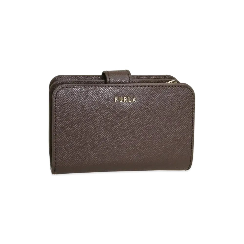 FURLA Classic-Bifold M Compact W/Z Wallet "Brown"