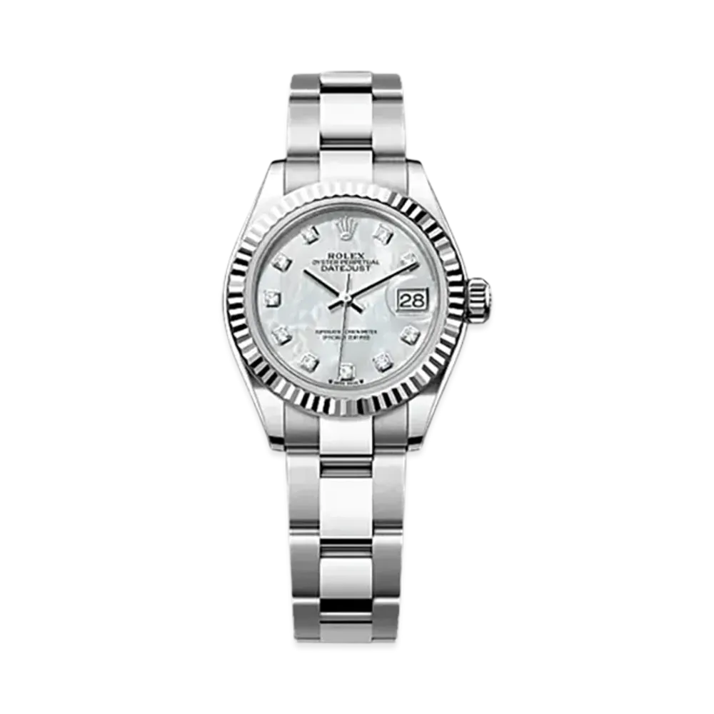 ROLEX Lady-Datejust Oystersteel & White Gold "White"
