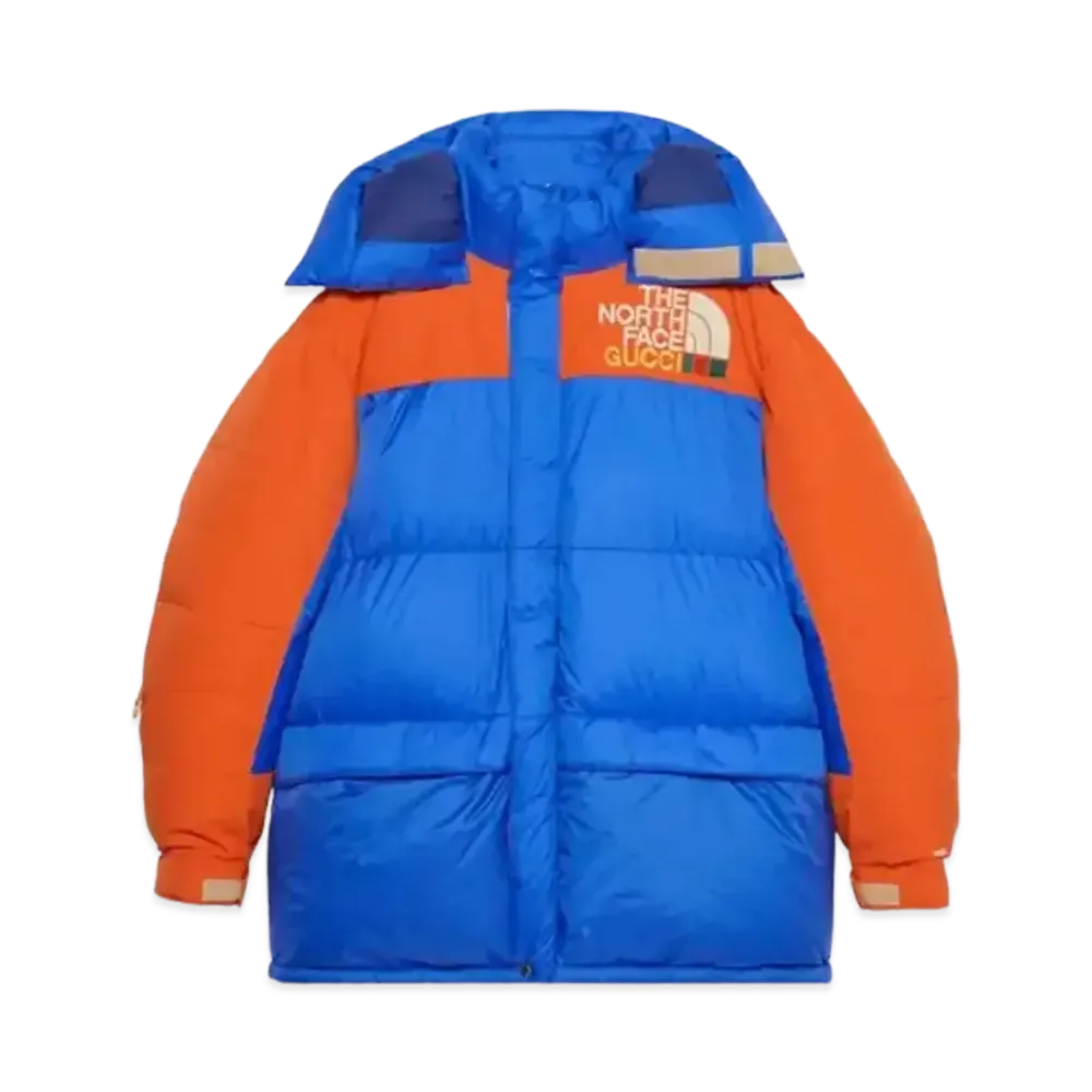 GUCCI x The North Face Down Coat "Blue/Orange"