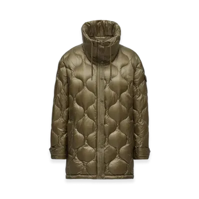 MONCLER Lombi Hooded Mid-Length Down Jacket "Olive Green"