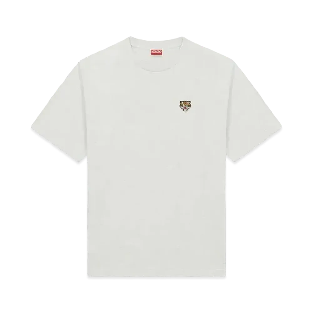 KENZO 'LUCKY TIGER CREST' Embroidered Classic T-shirt "Pale Grey"