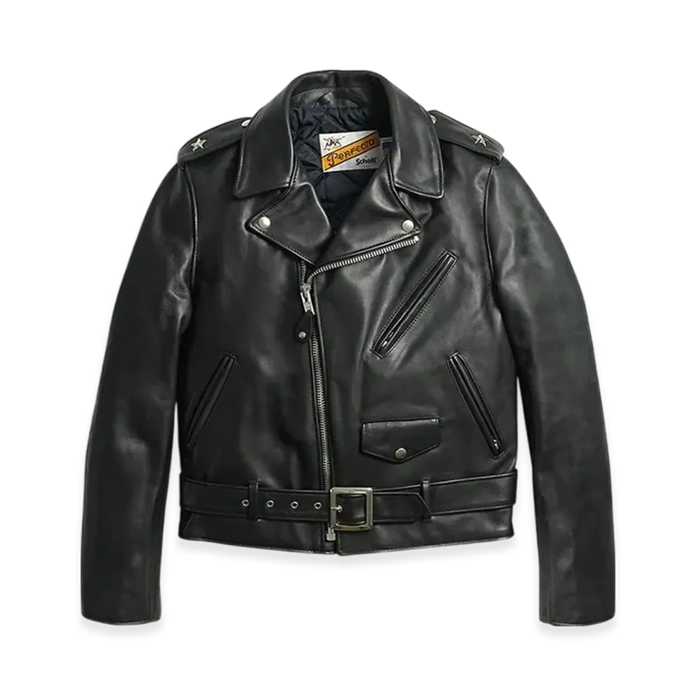 Schott 613 One Star Double Riders Black Made in USA "Black"