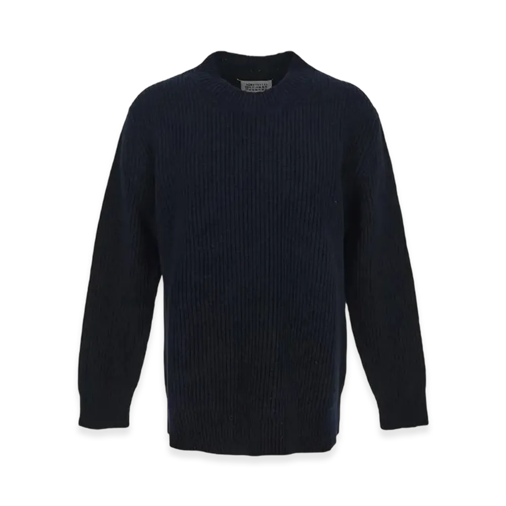 Maison Margiela Donegal Classic Knit Sweater "Dark Blue"