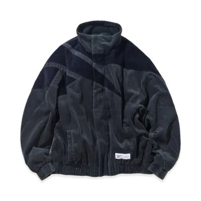 Reebok x NAUTICA Dual Name Corduroy Blouson Track Jacket "Charcoal/Dark Navy"
