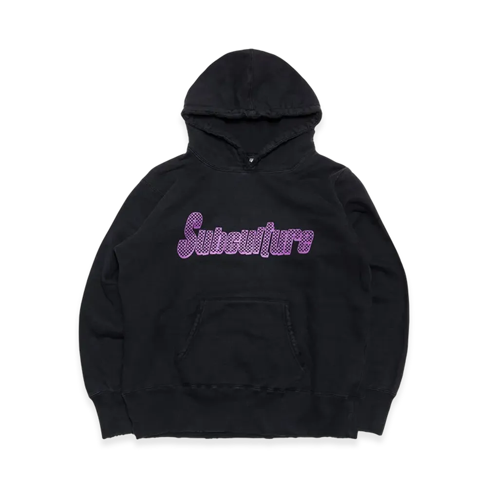 SubCulture Checker Logo Damaged Hoodie "Black"