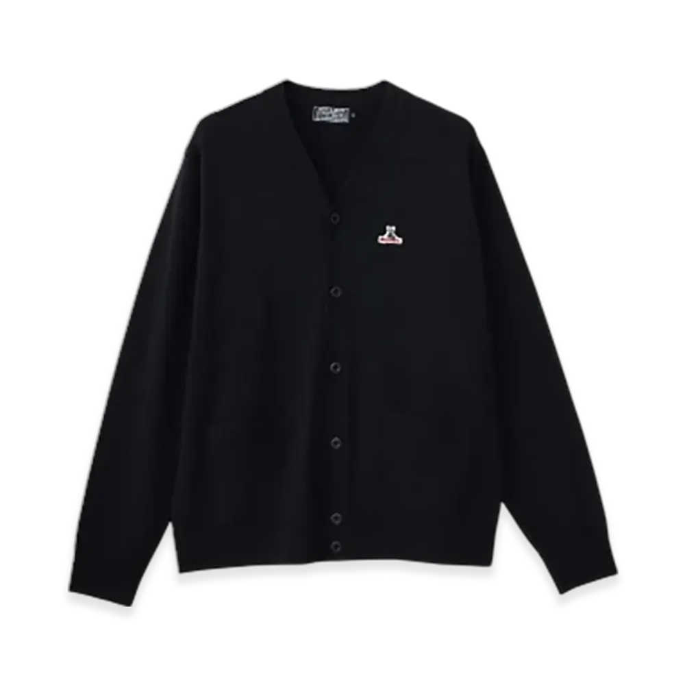 HYSTERIC GLAMOUR Speak No Evil Patch Cardigan "Black"