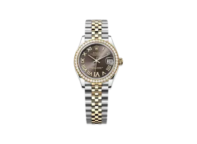 ROLEX Datejust 31mm Oystersteel & Yellow Gold Diamond 278383RBR "Dark Grey"