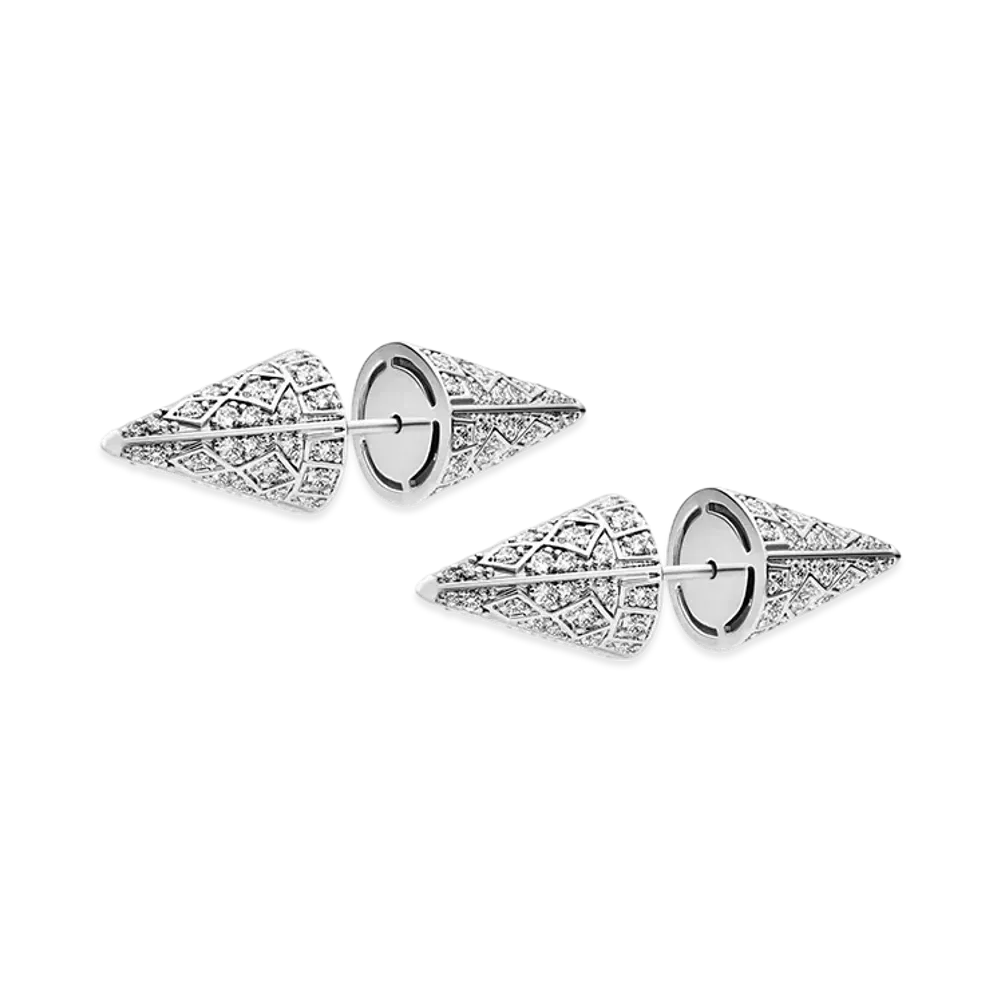 Diesel Dx1658040 Silver-Tone Brass Stud Earrings "Silver"