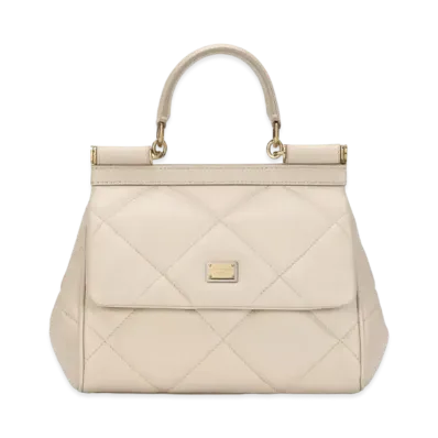 Dolce&Gabbana Sicily Bag Small Matrasse Calfskin "Beige"