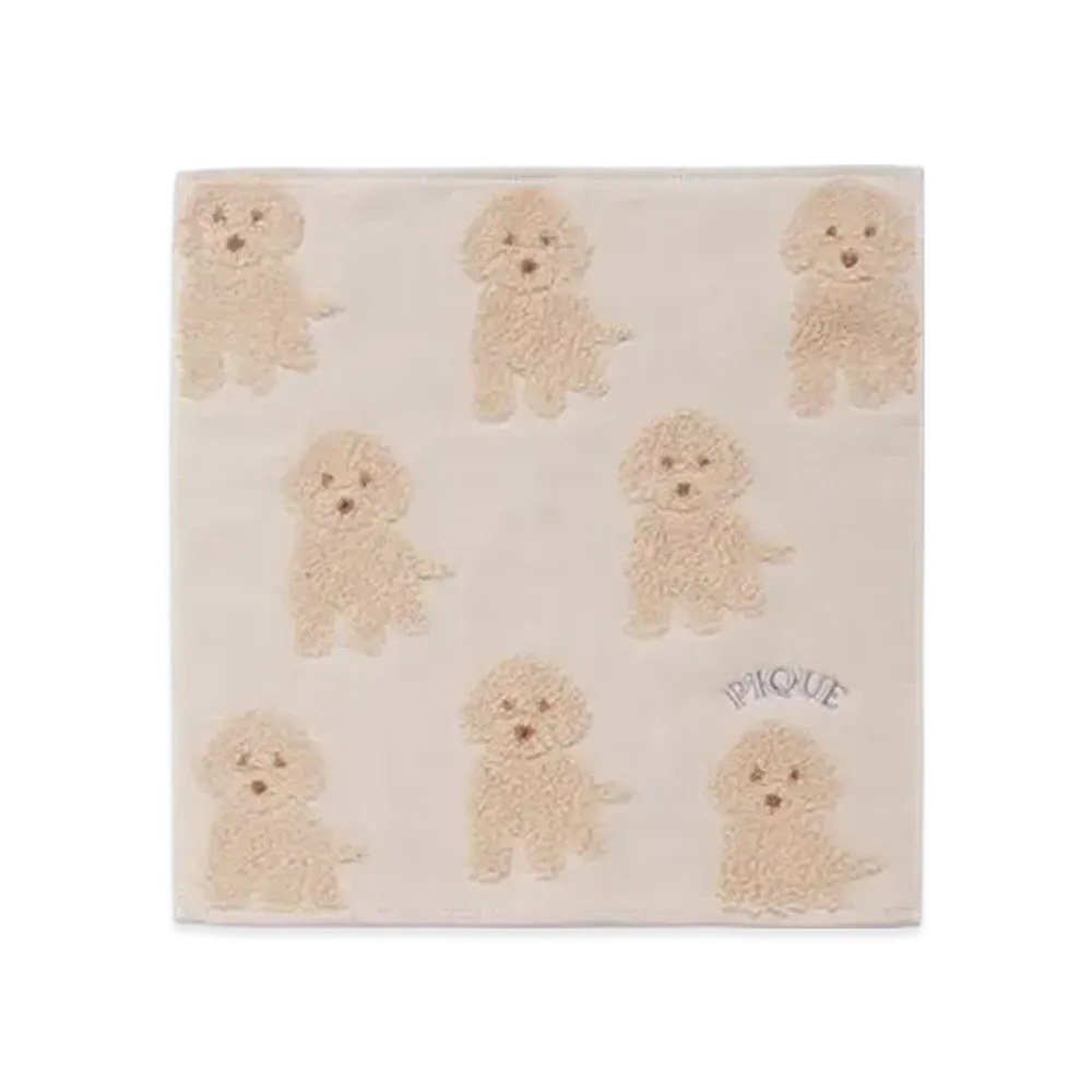 GELATO PIQUE Fluffy Toy Poodle Hand Towel "Beige"
