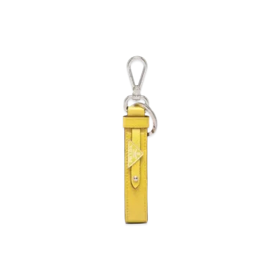 PRADA Saffiano Leather Keychain "Sunny Yellow"
