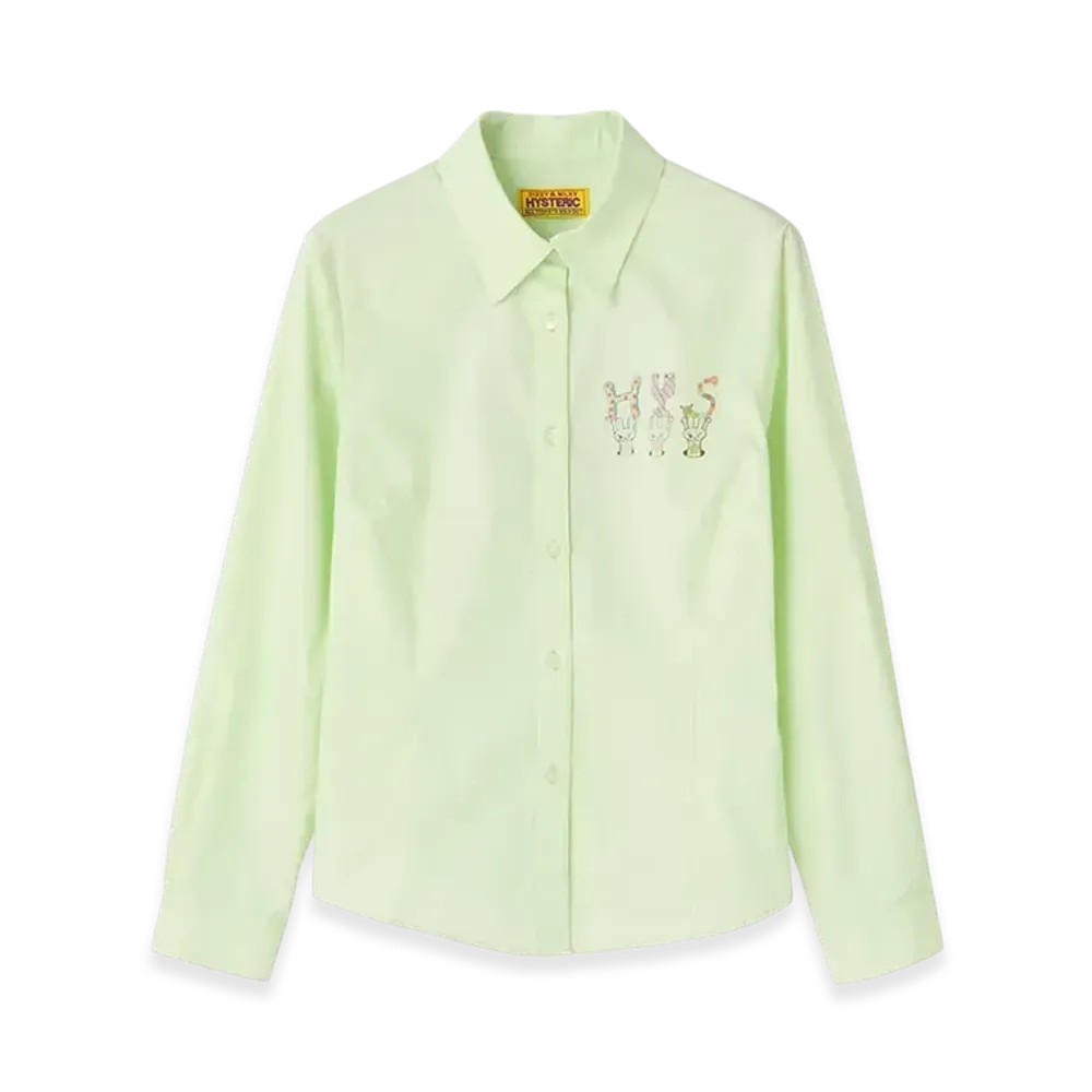 HYSTERIC GLAMOUR Compact Shirt "Light Green"
