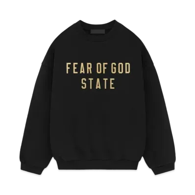 FEAR OF GOD ESSENTIALS Fleece Crewneck "Black"