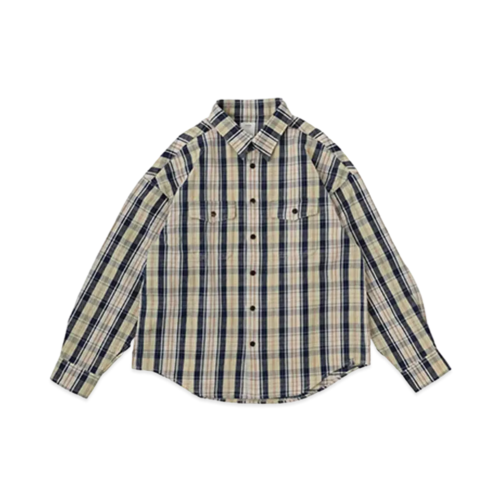 visvim PIONEER CHECK L/S "Dk.Indigo"