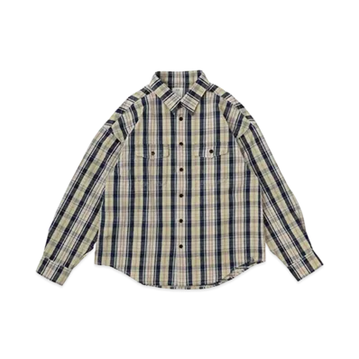 visvim PIONEER CHECK L/S "Dk.Indigo"