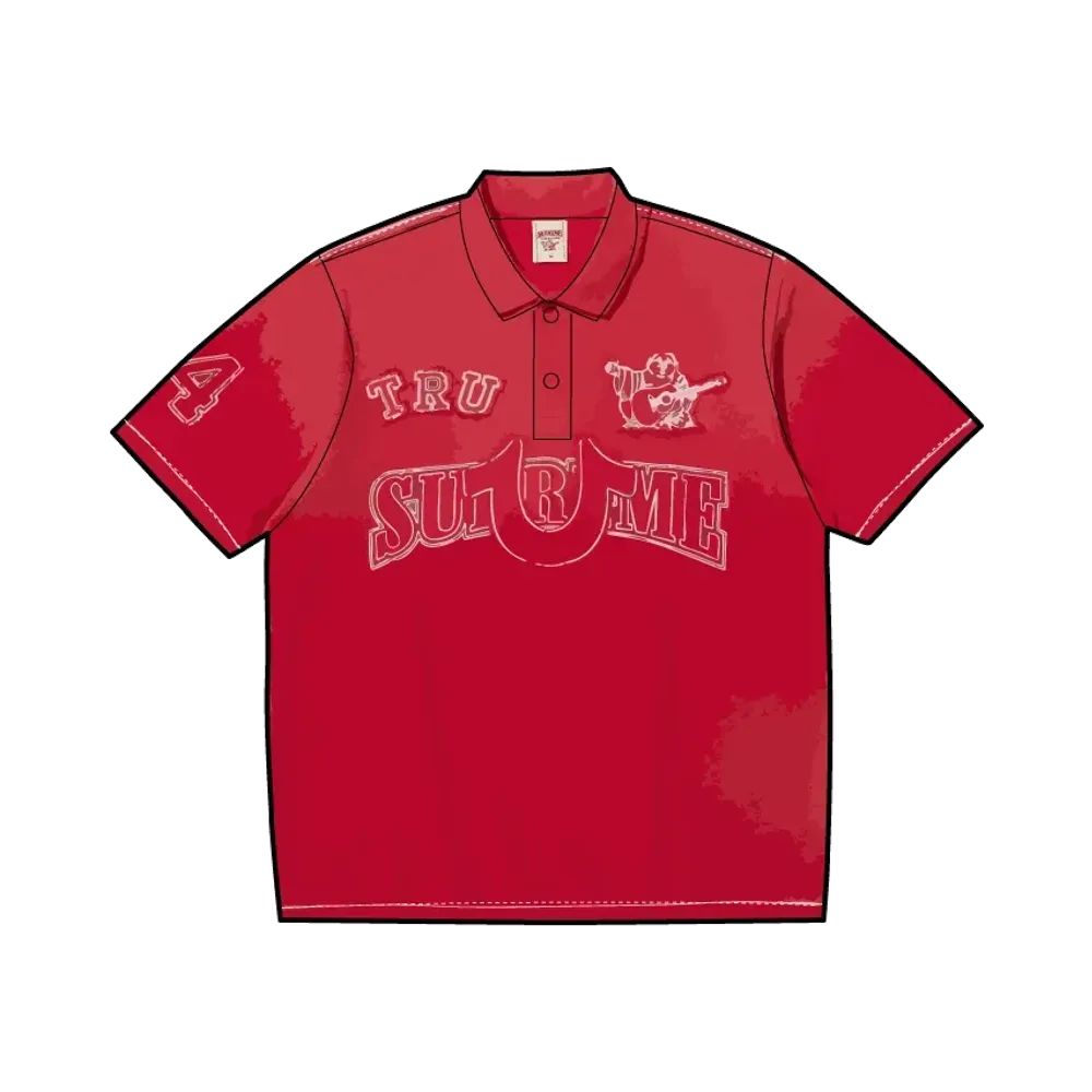 Supreme x True Religion Applique Polo "Red"