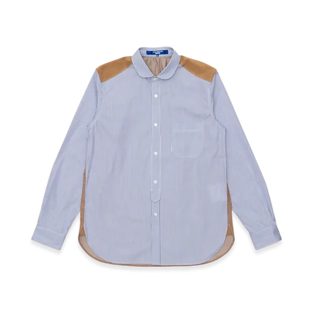 JUNYA WATANABE MAN Cotton Stripe/Cotton Flannel "Wh/Nv/Blu/Beige"