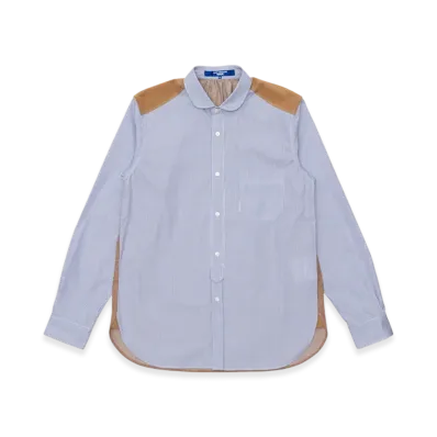 JUNYA WATANABE MAN Cotton Stripe/Cotton Flannel "Wh/Nv/Blu/Beige"