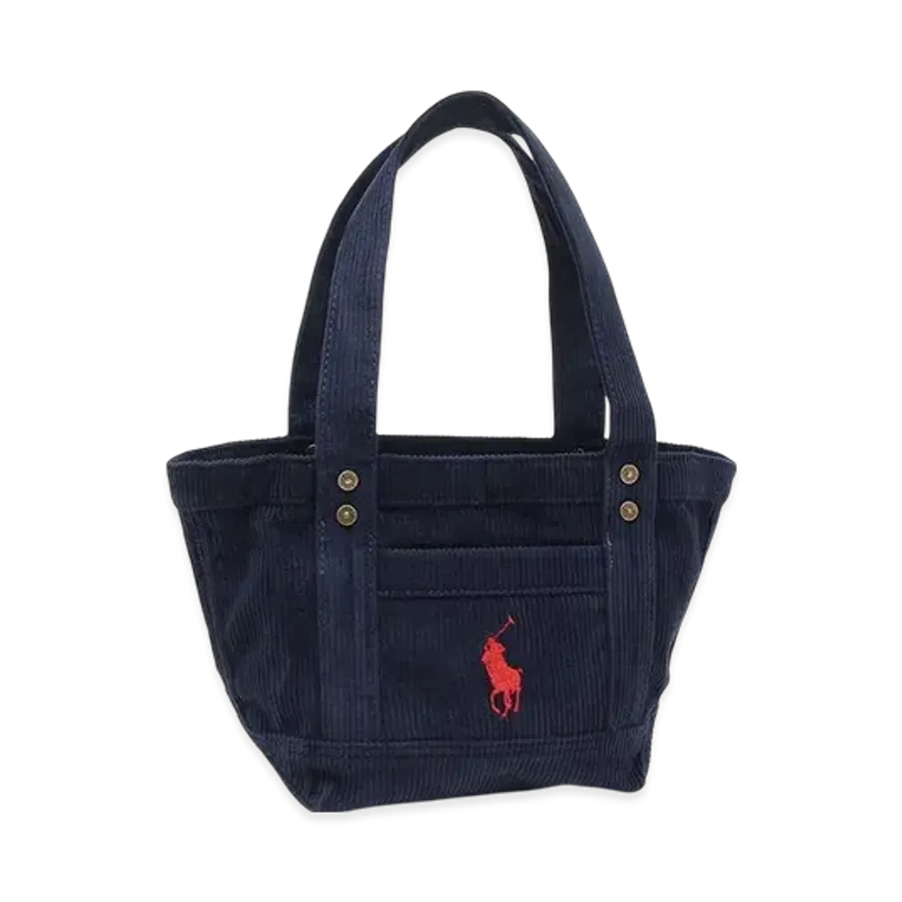 Polo Ralph Lauren Corduroy Mini Tote "Navy"