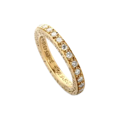Chrome Hearts 22K TFL Band Ring w/ Diamond (CH Specification) "Gold"