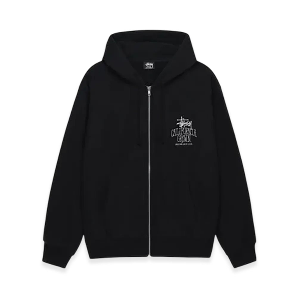 Stussy Cali Grown Zip Hoodie "Black"