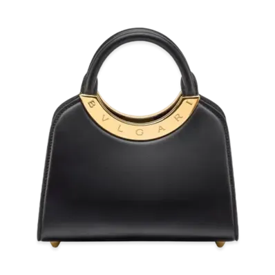 BVLGARI Roma Mini Top Handle Bag "Black"