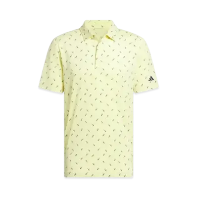 adidas Ultimate 365 Printed Mesh Polo Shirt "Powder Yellow/Collegiate Navy"