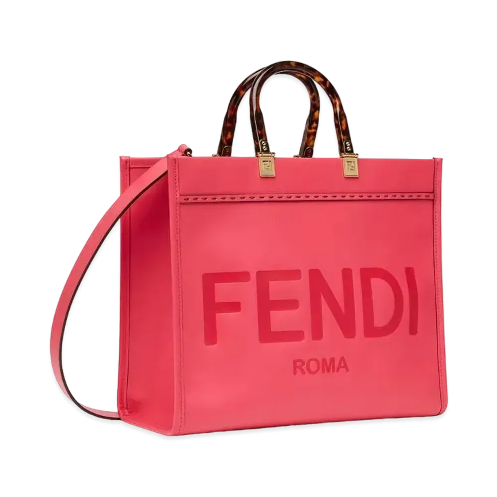 FENDI Fendi Sunshine Medium Leather Shopper "Fuchsia"