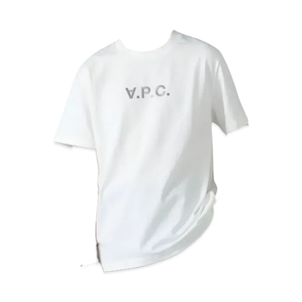 A.P.C. Brilla per il gusto Exclusive V.P.C. Logo Embroidery T-Shirt "White/Gray"
