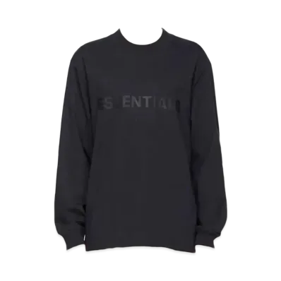 FEAR OF GOD ESSENTIALS / SSENSE 3D Silicon Applique Boxy Long Sleeve T-Shirt "Dark Navy"