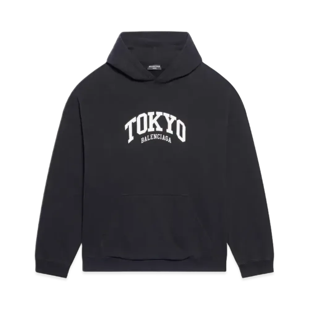 BALENCIAGA Cities Tokyo Wide Fit Hoodie "Black"