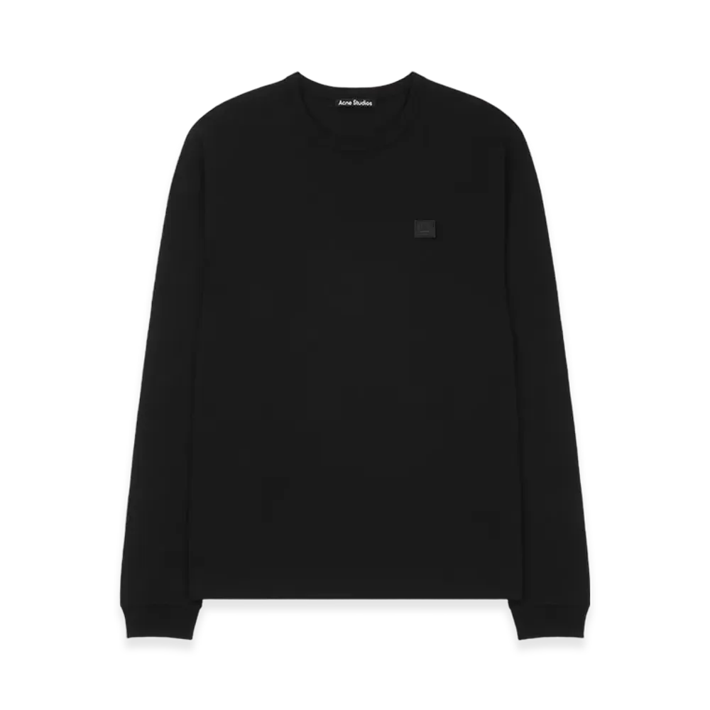 Acne Studios Face Patch Long Sleeve T-Shirt "Black"