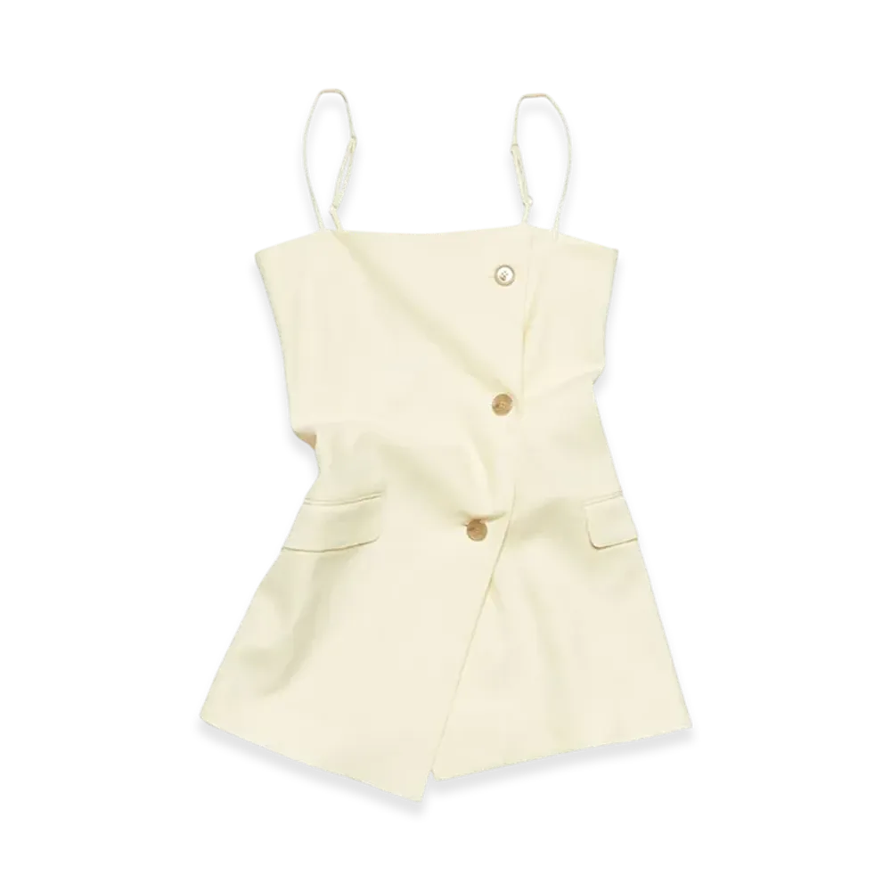 Acne Studios Strap Suit Top "Soft Yellow"
