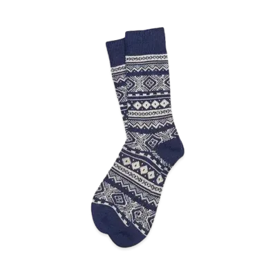 Barbour Fair Isle Pattern Socks "Navy"