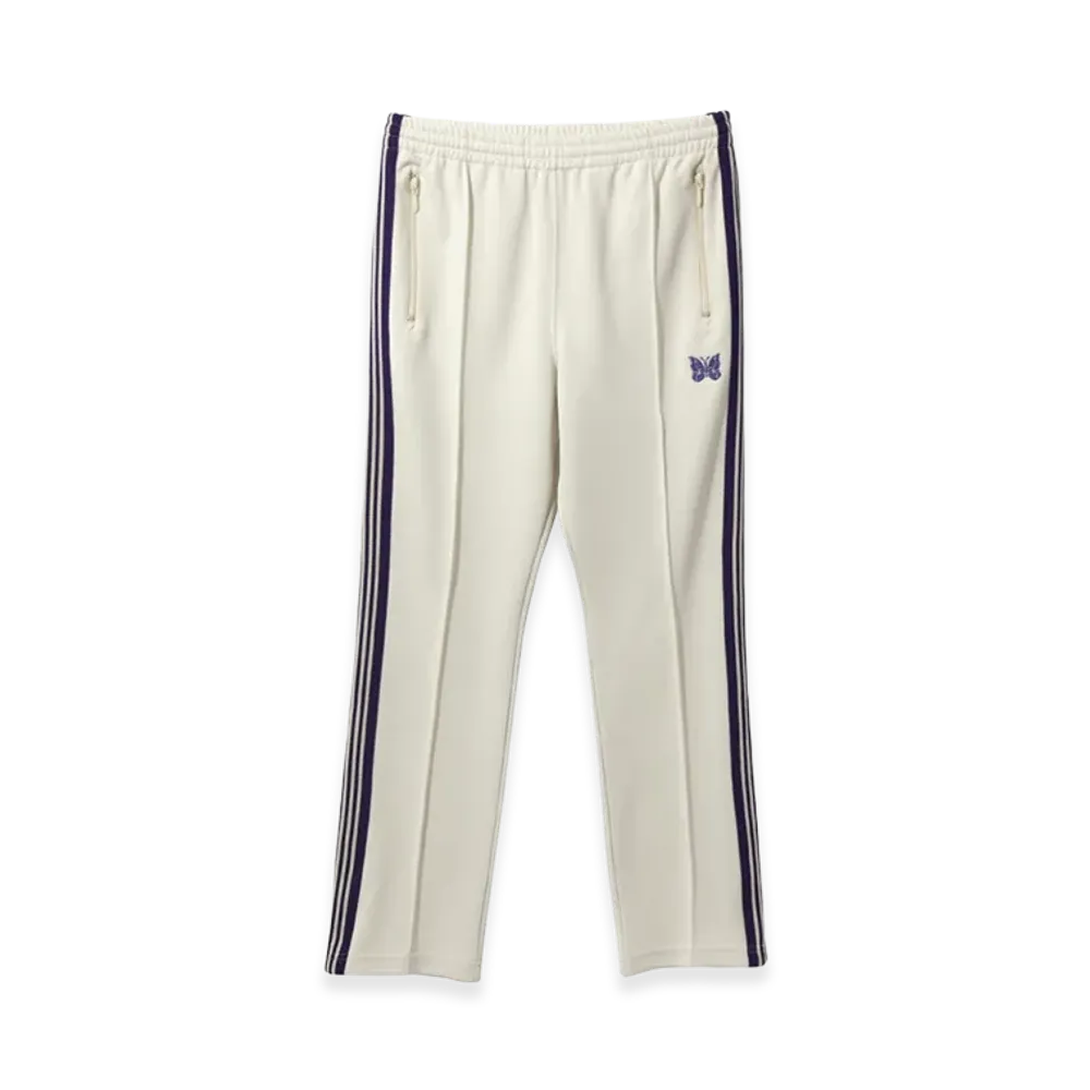 NEEDLES Narrow Track Pants Poly Smooth "Ice White"